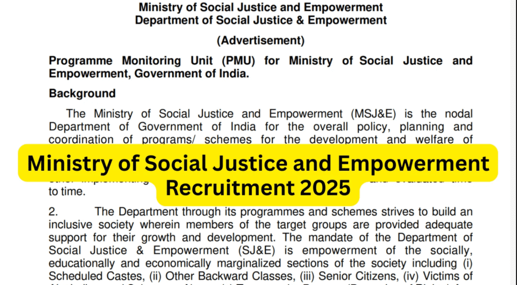 MSJE Recruitment 2025
